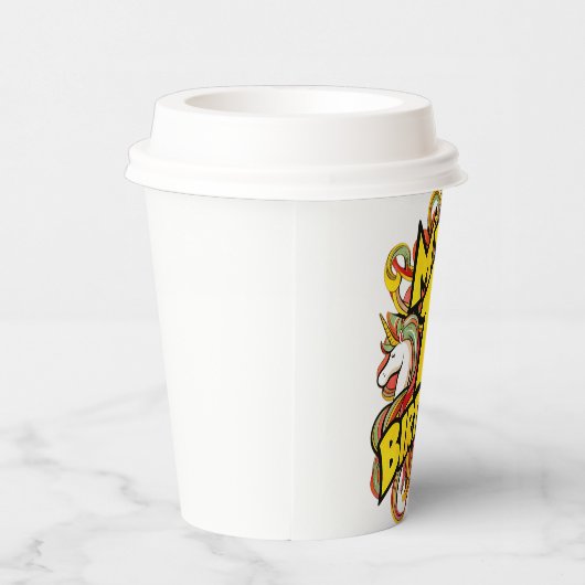 Gobelets En Papier Mon 1er Anniversaire Avec Unicornes (Droite)