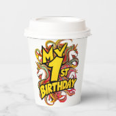 Gobelets En Papier Mon 1er Anniversaire Avec Unicornes (Recto)