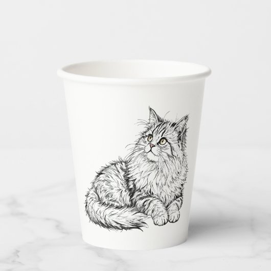 Gobelets En Papier Mon chat est mignon. (Recto)