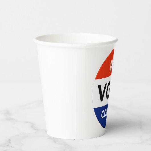 Gobelets En Papier Mon compte de vote (Droite)