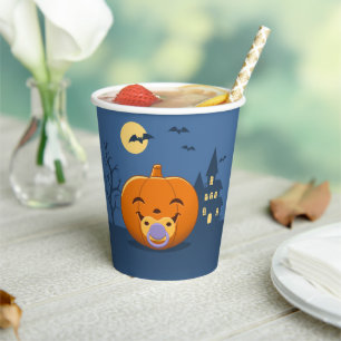 Gobelets En Papier Mon premier Citrouille de pacificateur Halloween