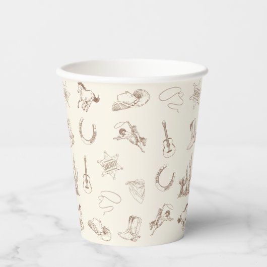 Gobelets En Papier Mon premier Rodéo Coupe de fête d'anniversaire (Recto)