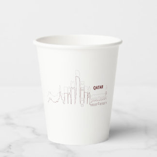 Gobelets En Papier Mon Qatar – Design Minimaliste