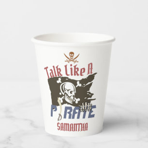 Gobelets En Papier Mon trésor   International Talk Like a Pirate day