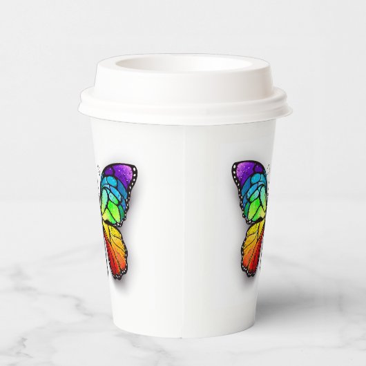 Gobelets En Papier Monarque papillon arc-en-ciel (Droite)