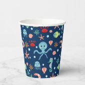 Gobelets En Papier Monde marin (Gauche)
