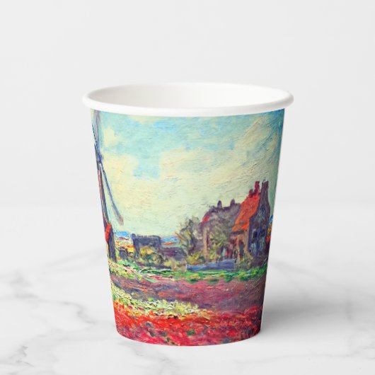 Gobelets En Papier Monet Tulips Windmill (Verso)