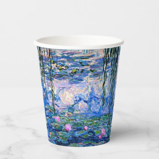 Gobelets En Papier Monet's Water Lilies Mix and Match (Recto)