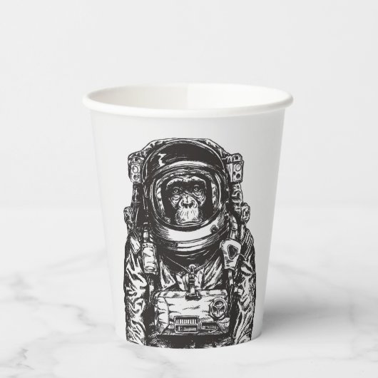 Gobelets En Papier Monkey Astronaut (Gauche)