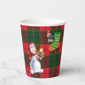 Gobelets En Papier Monogram Winter Holiday Christmas Scottish Pattern (Verso)
