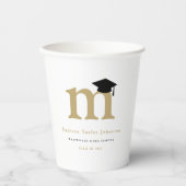 Gobelets En Papier Monogramme classique simple Fête de graduation mod (Recto)