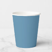 Gobelets En Papier Monogramme Couleurs personnalisées bleu foncé init (Verso)