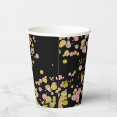 Gobelets En Papier Monogramme de Mariage or Rose d'étincelle Confetti (Droite)