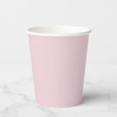 Gobelets En Papier Monogramme Féminin Moderne en Écriture Rose Chaud (Verso)