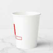 Gobelets En Papier Monogramme moderne Professional Plain Nom simple (Gauche)