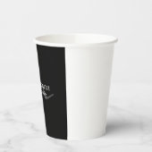 Gobelets En Papier Monogramme moderne tendance initial professionnel  (Gauche)