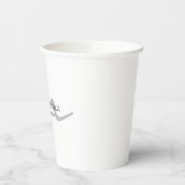 Gobelets En Papier Monogramme moderne tendance professionnel initial (Gauche)