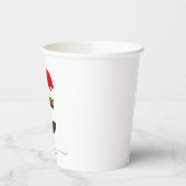 Gobelets En Papier Monogramme personnalisé simple Noël (Gauche)