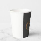 Gobelets En Papier Monogramme plat tendance Nom initial (Droite)