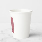Gobelets En Papier Monogramme professionnel moderne Rose clair or bla (Gauche)