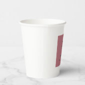 Gobelets En Papier Monogramme professionnel moderne Rose clair or bla (Droite)