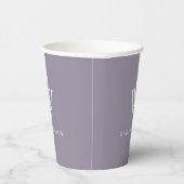 Gobelets En Papier Monogramme promotionnel personnalisé Lilac simple (Droite)