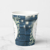 Gobelets En Papier Monogramme rustique Couples de verdure Wedding sho (Droite)