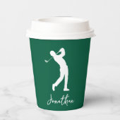 Gobelets En Papier Monogramme vert homme (Verso)