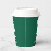 Gobelets En Papier Monogramme vert homme (Droite)