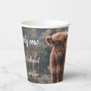Gobelets En Papier Monographie de veau de vache Highland premier anni