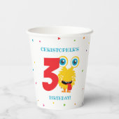 Gobelets En Papier Monster Anniversaire fêté tasse papier (Verso)
