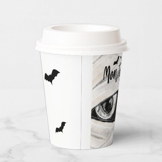 Gobelets En Papier Monster Bash Fun Éffrayante maman fête d'Halloween (Droite)