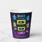 Gobelets En Papier Monster Dance Party | Anniversaire d'Halloween (Verso)