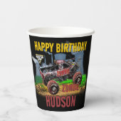 Gobelets En Papier Monster Jam - Anniversaire Zombie (Verso)