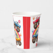 Gobelets En Papier Monster Truck Rainbow Boy Anniversaire Bash (Droite)