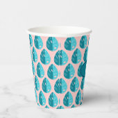 Gobelets En Papier Monstera Leaves - Blue and Pink (Droite)