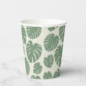 Gobelets En Papier Monstera - Vert (Droite)
