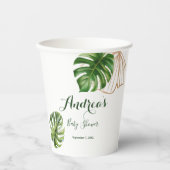 Gobelets En Papier Monstère tropicale botanique sauvage de palmiers (Recto)