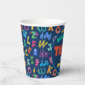 Gobelets En Papier Monstres Alphabet Anniversaire Petit Monstre Ajout (Droite)