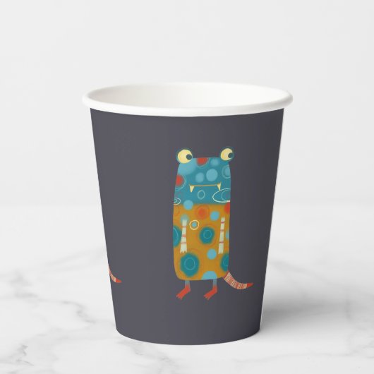 Gobelets En Papier Monstres amusants (Verso)