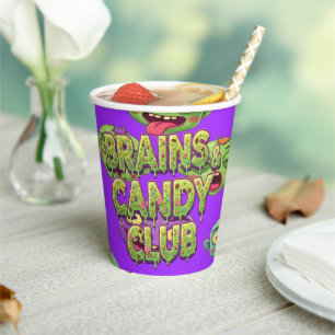 Gobelets En Papier Monstres joueurs zombies pour Halloween