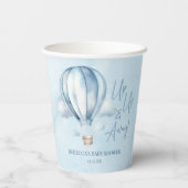 Gobelets En Papier Montez et partez ! Baby shower Blue Hot Air Balloo (Verso)