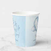 Gobelets En Papier Montez et partez ! Baby shower Blue Hot Air Balloo (Droite)