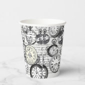 Gobelets En Papier Montre de poche victorienne Alice au pays des merv (Droite)