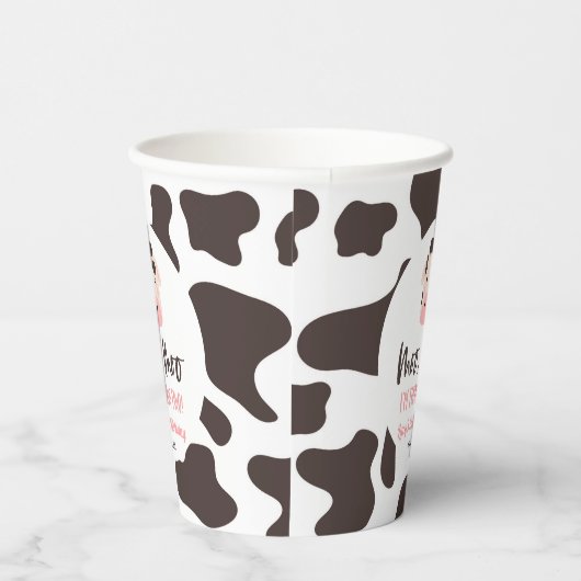 Gobelets En Papier Moo Moo I'm Turin Two Cow 2nd Birthday Party (Droite)