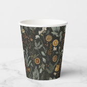 Gobelets En Papier Moody Winter Botanical Christmas Holiday (Recto)