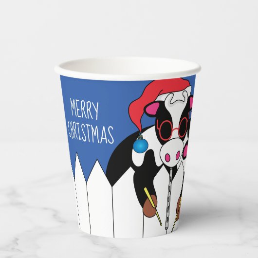 Gobelets En Papier Moosseurs de Noël (Recto)