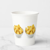 Gobelets En Papier morceaux d'ananas dans un bol (Recto)