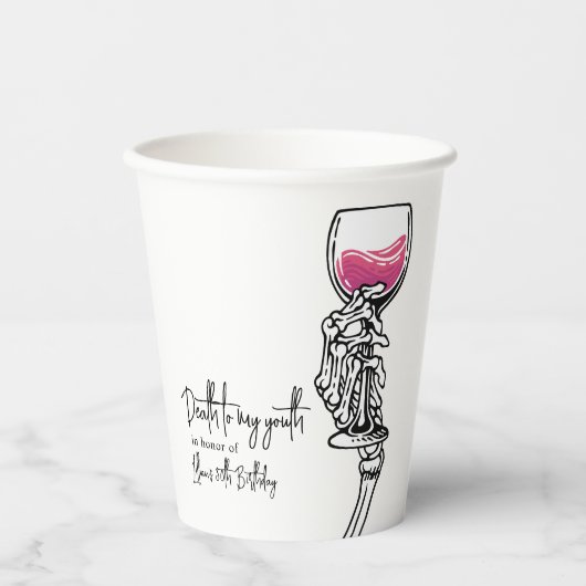 Gobelets En Papier Mort à ma jeunesse (Recto)