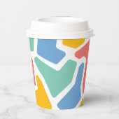 Gobelets En Papier Mosaïque Abstraite colorée (Verso)